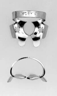Ivory Stainless-Steel Rubber Dam Clamp #4, Winged Molar, 50057324