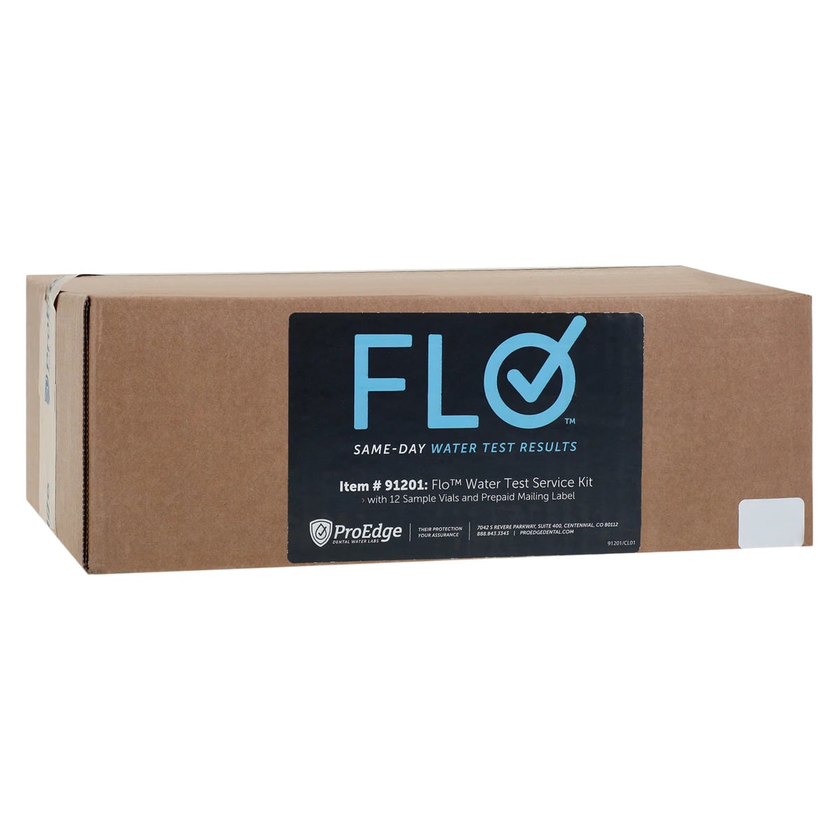 ProEdge Flo Mail-In Waterline Test Kit, 12 Specimen Vials with Overnight Mailing Label, 91201