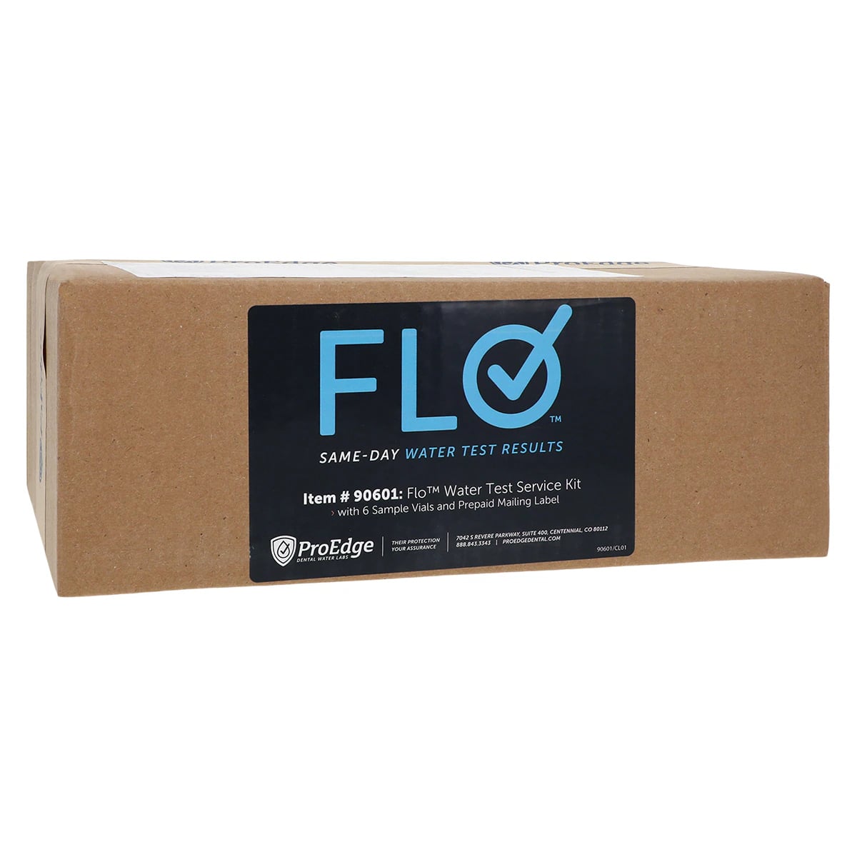 ProEdge Flo Mail-In Waterline Test Kit, 6 Specimen Vials with Overnight Shipping Label, 90601