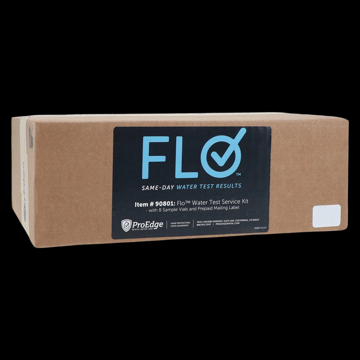 ProEdge Flo Mail-In Water Test Kit, 8 Specimen Vials with Overnight Mailing Label, 90801