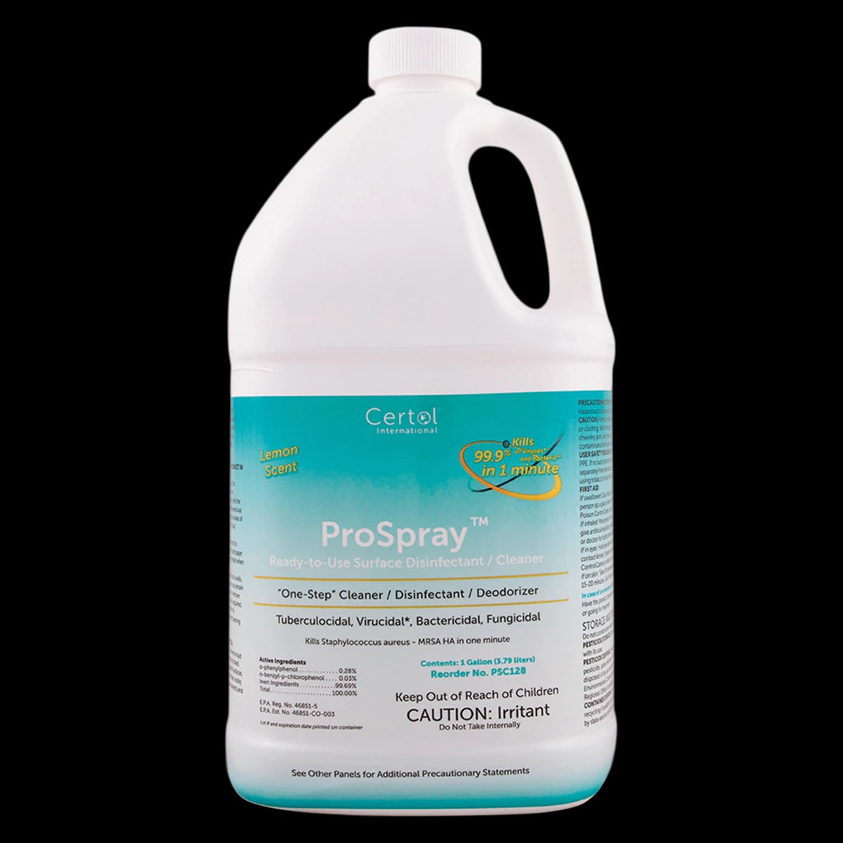 Spec Clean Ready-to-Use Disinfectant Cleaner, 1 Gallon Refill, PSC128-1