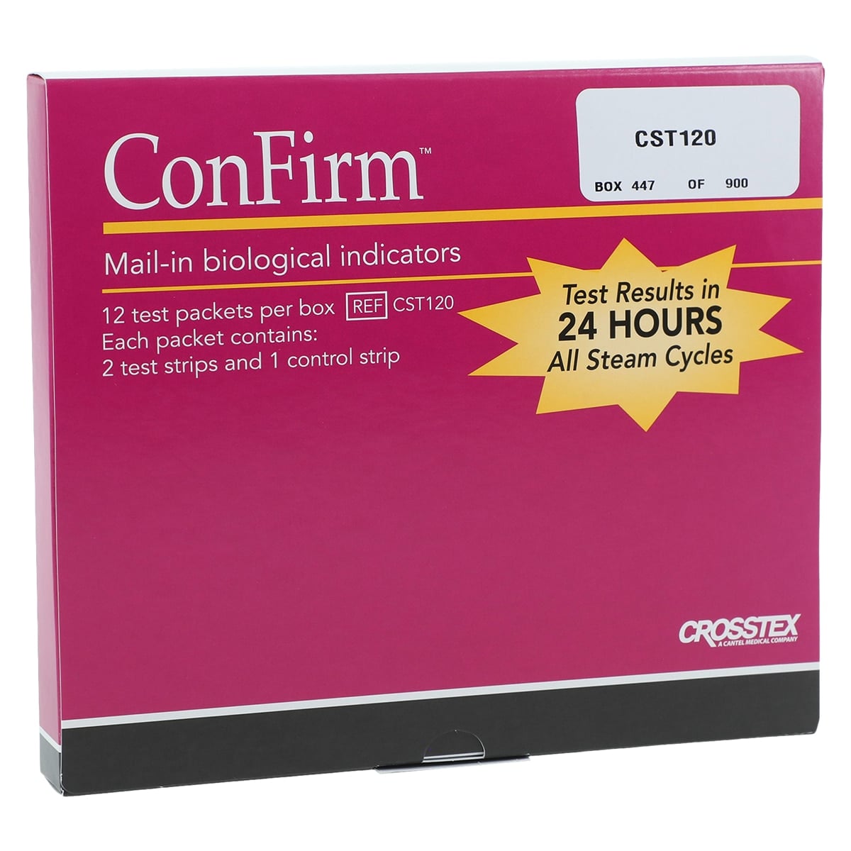 ConFirm Premium Mail-In Sterilizer Monitoring Service, 12 Tests, CST120