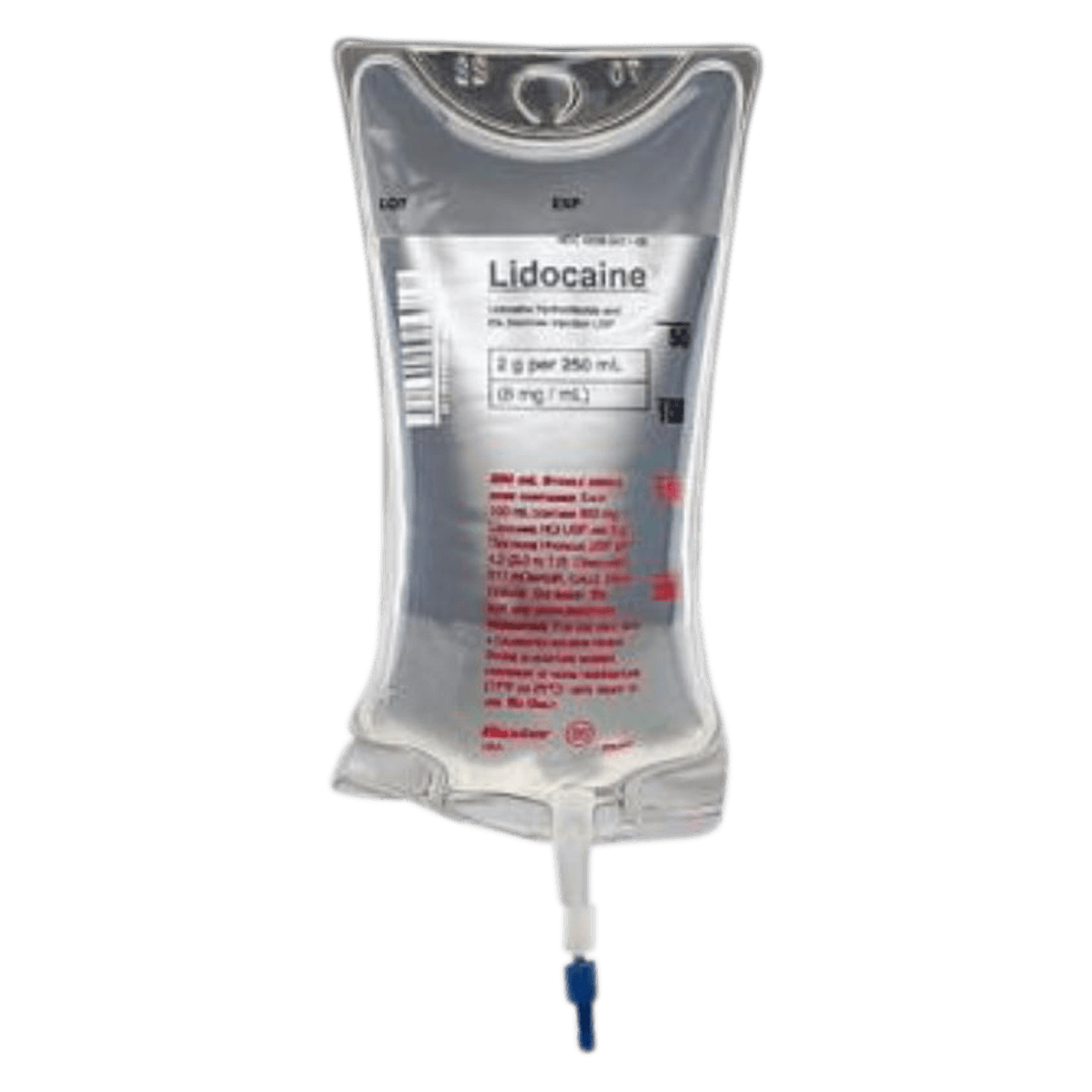 Lidocaine HCl 8 mg/mL in 5% Dextrose Injection, 250 mL IV Bag, 2 g per Bag, 24/Case (Baxter)