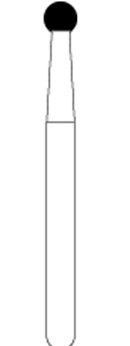 SS White Standard Operative Carbide Bur, HP, Round, #6, 1.8 mm Diameter, 10/Pk, 14838