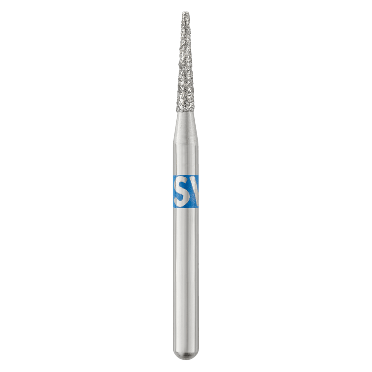 SS White Piranha Single-Use Diamond Bur, 852-012M, Medium Grit, Christmas Tree (Round End Taper), Friction Grip, 25/Pk