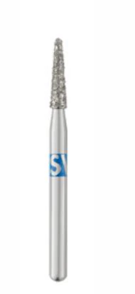 SS White Piranha Single-Use Diamond Bur, FG, Medium Grit, Round End Taper, 855-016M, 25/Pk