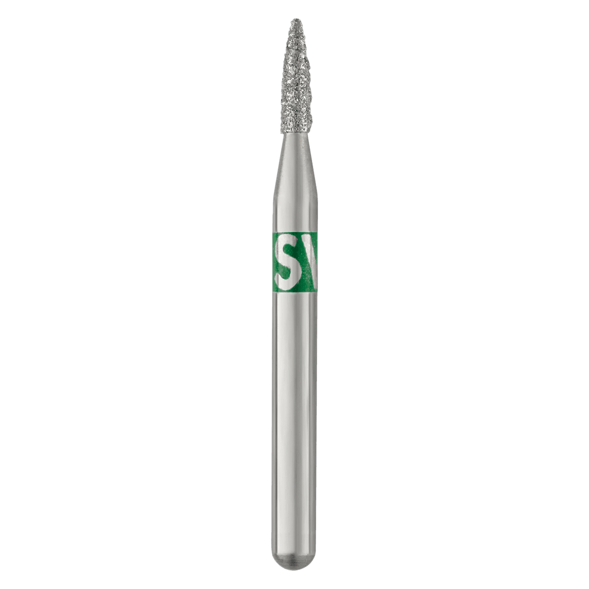 SS White Piranha Single-Use Diamond Bur, Coarse Grit, Flame Shape, FG, #860-012C, 25/Pk