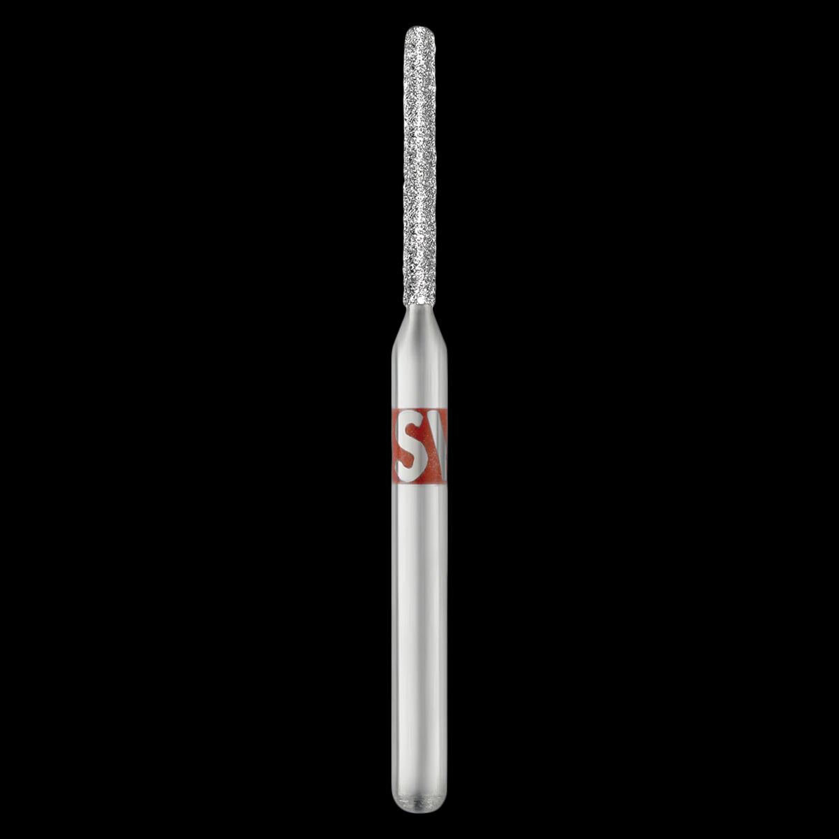 SS White Piranha® Single Patient Use Diamond Bur, Round End Cylinder, Fine Grit, Friction Grip, 1.0 mm Diameter, 25/Pkg, #881-010F