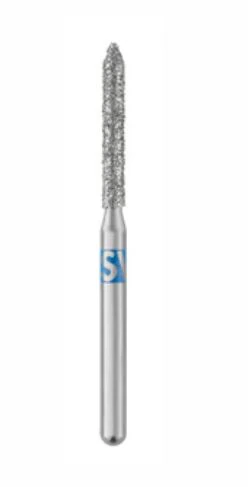 Piranha Diamond Single-Use Burs, FG, Beveled Cylinder, # 886-014, 1.4 mm, Fine, Red, 25/Pk, 886-014F