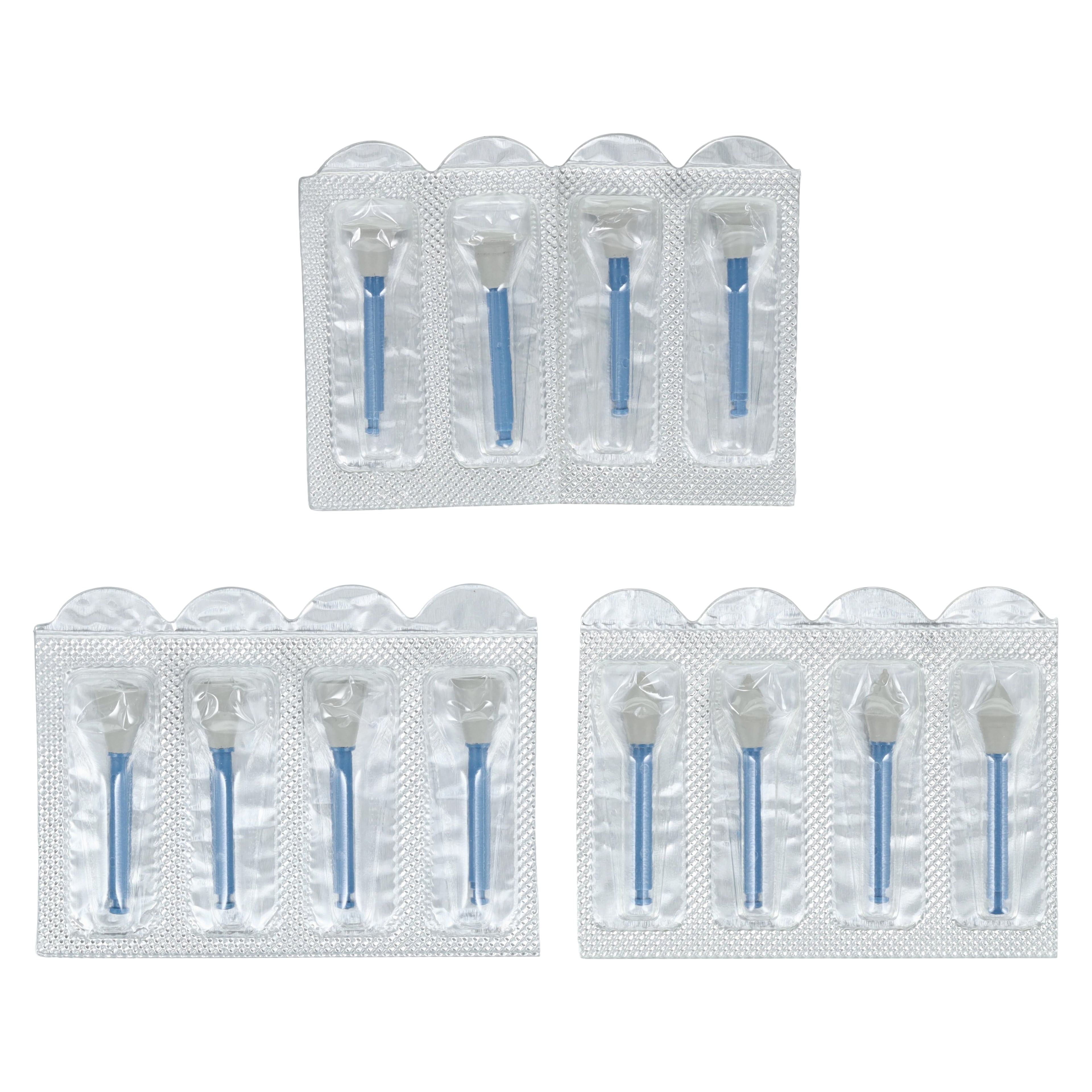 Jazz C1S Composite 1-Step Single-Patient Polishing System, Assortment Pack, Gray, 12 Polishers (4 each Cup, Knife Edge, Flame), 89039