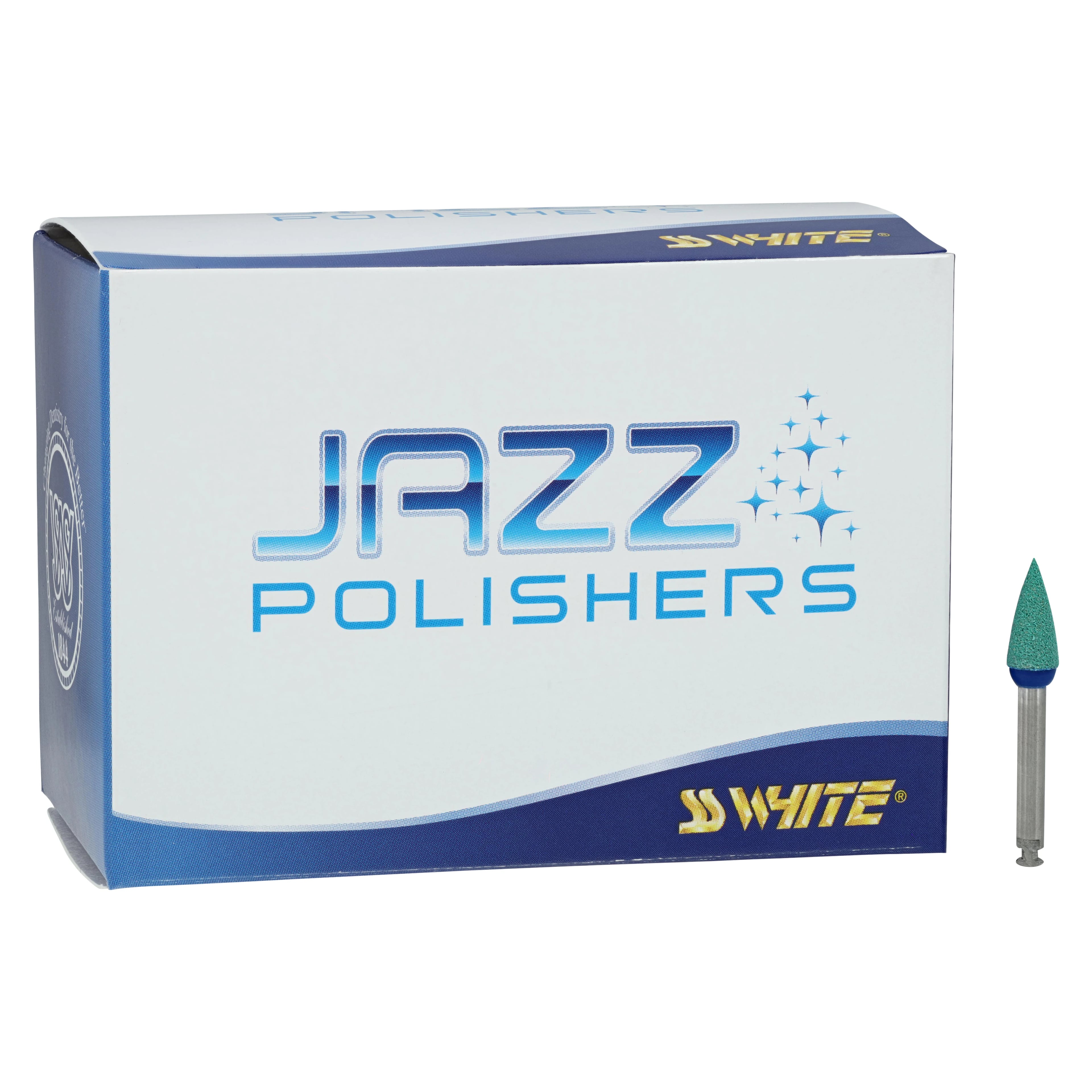 SS White Jazz P3S Porcelain & Metal 3-Step Polisher, Coarse Flame, RA Latch-Type, 3/Pkg, 89004