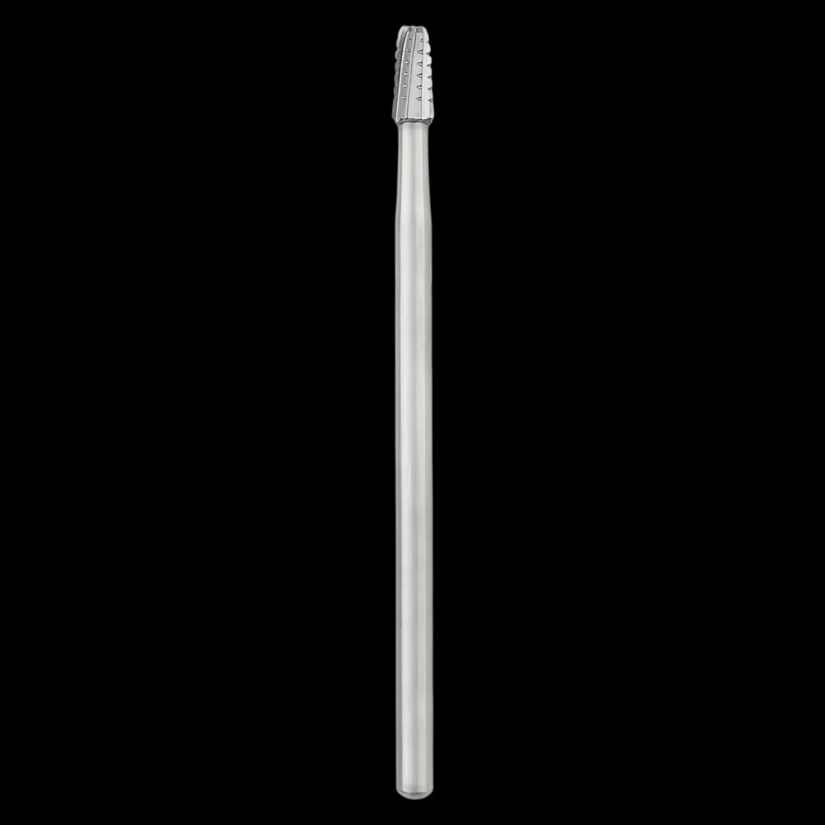 SS White #1703 Sterile Oral Surgery Carbide Bur, Cross Cut Fissure, Round End Tapered, HP Shank #3, 2.1 mm Head Diameter, 65 mm Length, 10/Pk, 30040