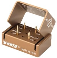 Great White Z Diamond Burs, FG, Introductory Kit (4 Burs + Autoclavable Bur Block), 1/Pk, 18160