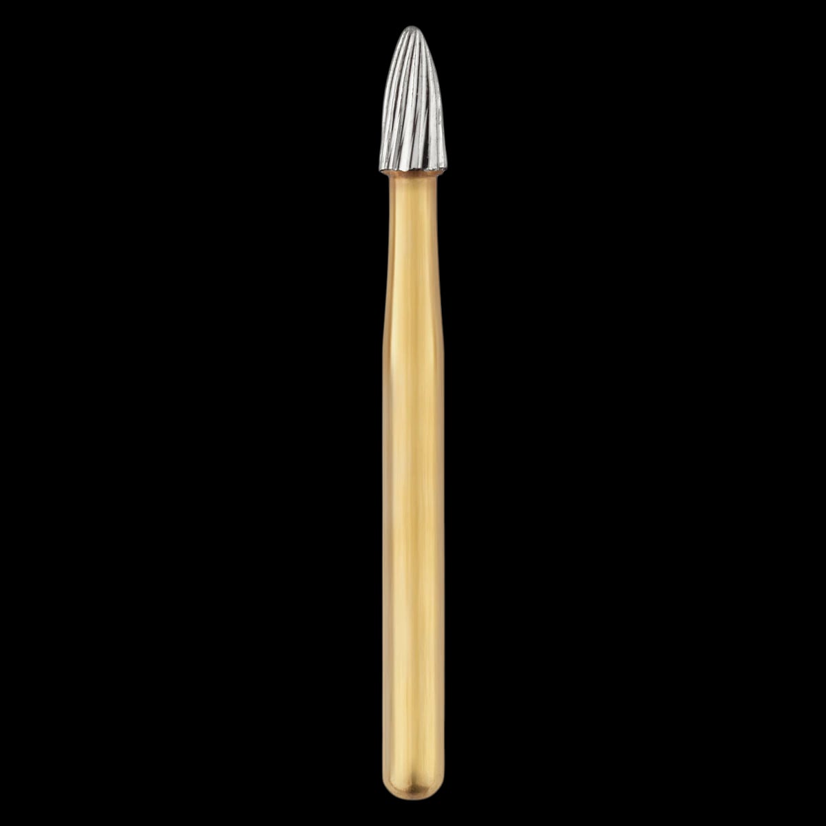 SS White 7274 Trimming & Finishing Carbide Bur, 12-Blade, Round End Flame, FG, 5/Pkg, 15274-5