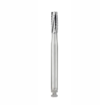 SS White RA #560 Carbide Bur, Straight Fissure, Flat End Crosscut, 1.6 mm Diameter, 4.5 mm Length, Right-Angle Latch, 10/Pkg