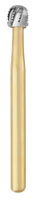 Great White Gold Series Carbide Bur, FG, Round #8R, 2.3 mm Diameter, 10/Pk, 18208