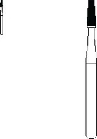 SS White FG #701 Taper Flat End Cross Cut Carbide Bur, Friction Grip, 1.2 mm Head Diameter, 3.8 mm Head Length, 10/Pk, 15015