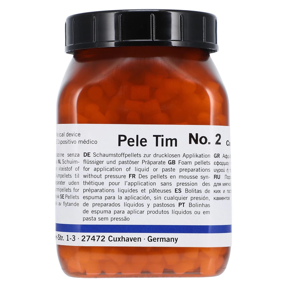 VOCO Pele Tim Foam Pellets, No. 2 Medium, 5 mm, 1000/Bottle