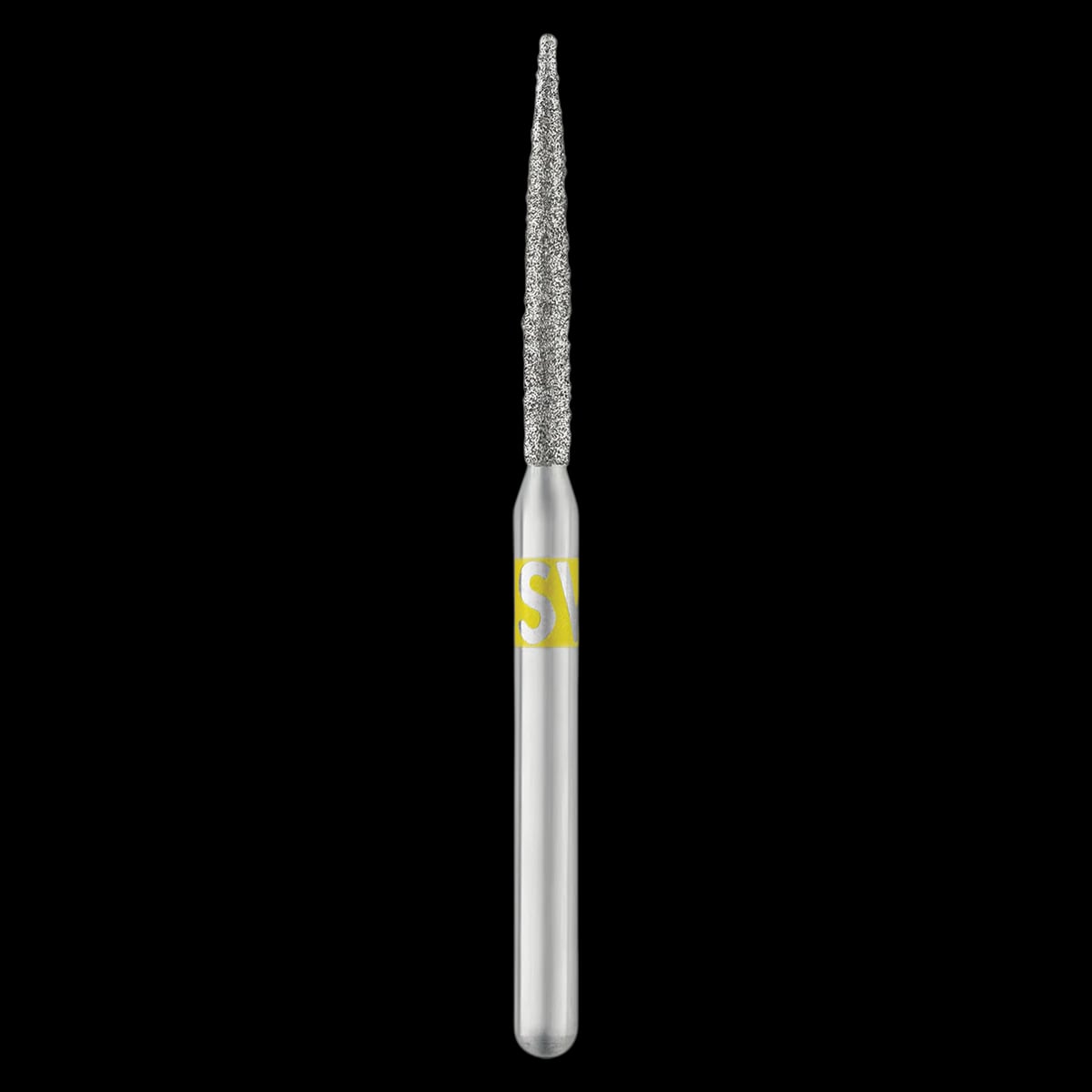 SS White Piranha Single-Use Diamond Bur, Very Fine, Flame, Friction Grip, #863-012VF, 25/Bx