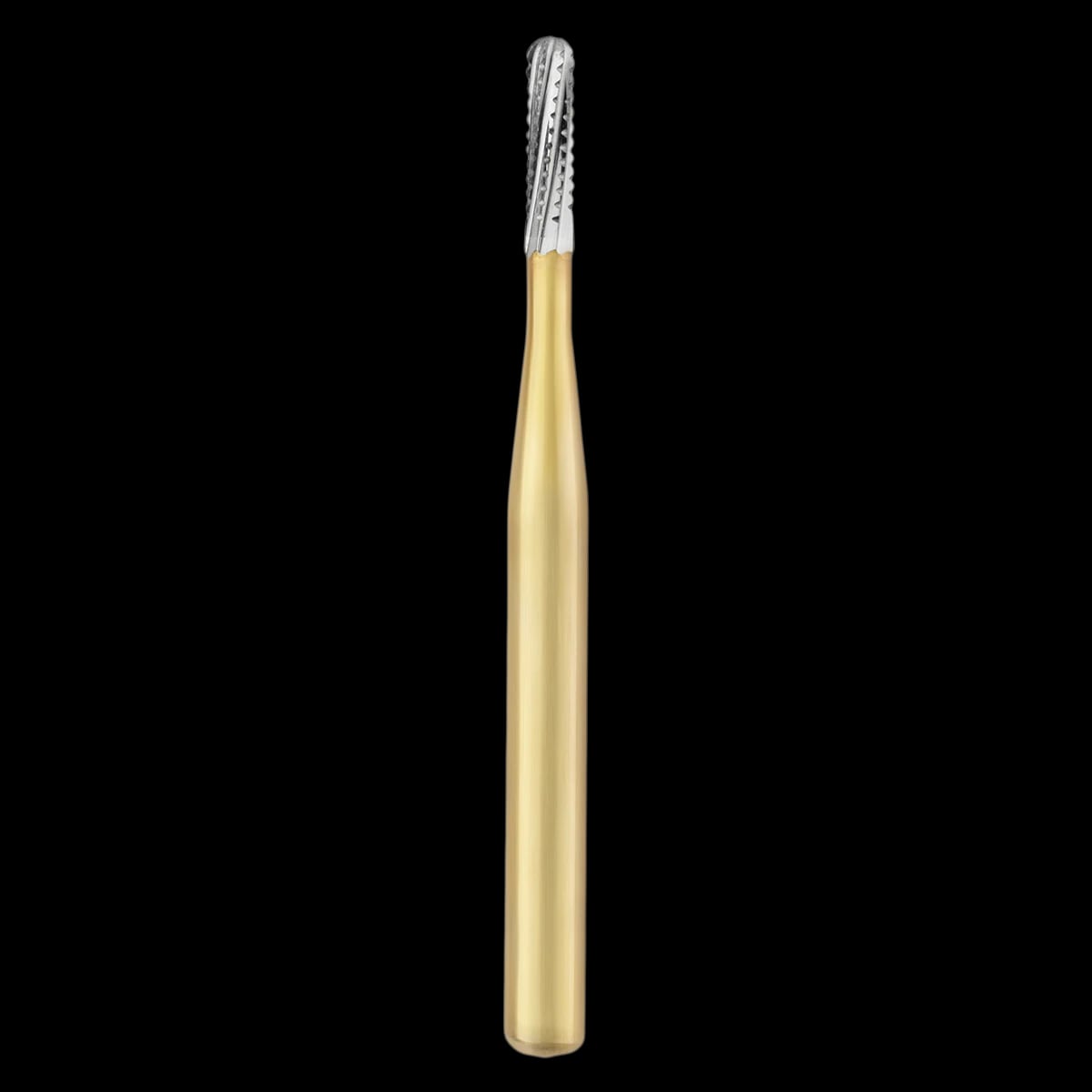 SS White Great White Gold Carbide Bur, Straight Fissure, FG, Sterile, #1557, 25/Roll