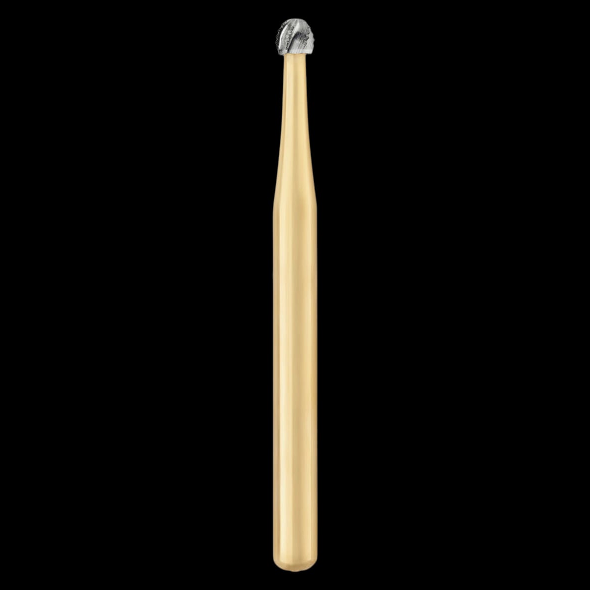 SS White Great White Gold Carbide Bur, Round, #4, Friction Grip, Sterile, 25/Roll, GW4R