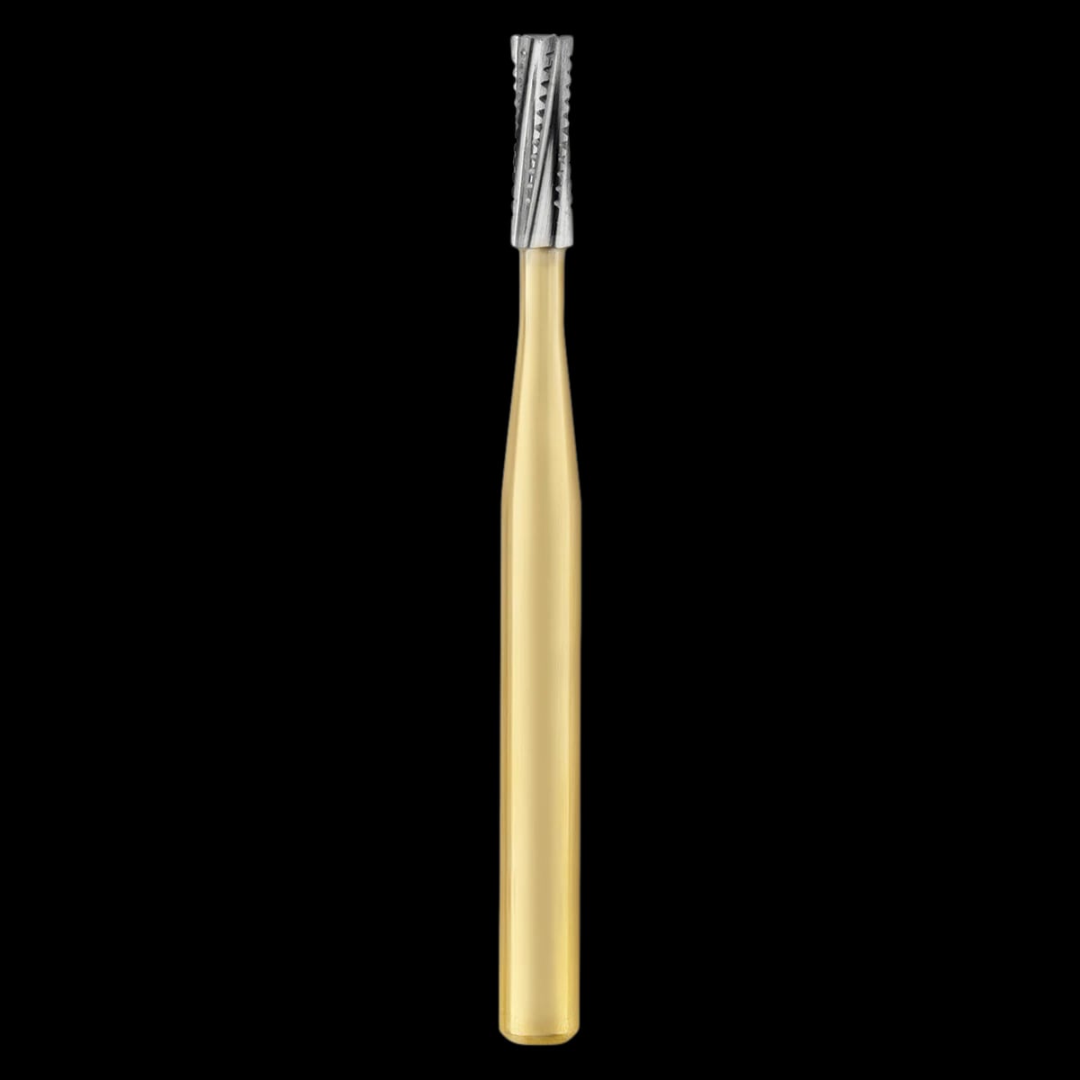 SS White Great White Gold Carbide Bur, FG Straight Fissure, #558, Sterile, 25/Roll