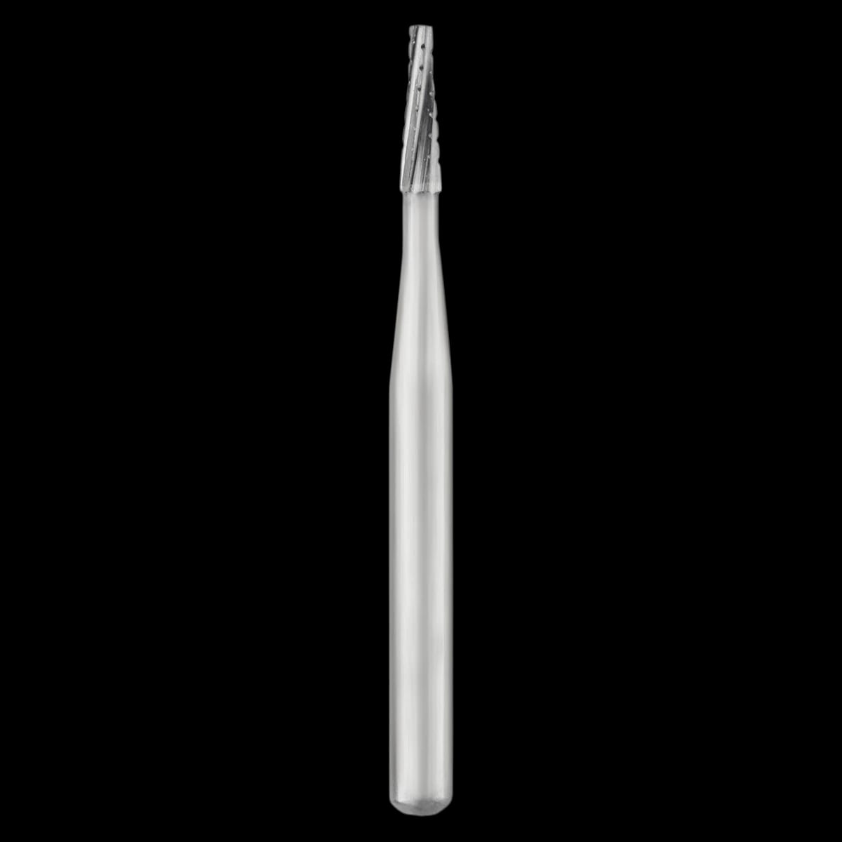 SS White #700 Taper Flat End Cross Cut Carbide Bur, FG, 1.0 mm Diameter, 3.8 mm Head Length, 10/Pk, 15012