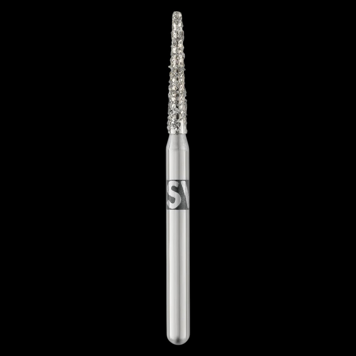 Piranha Diamond Single-Use Burs, FG, Round End Taper, #856-014SC, 1.4 mm, Super Coarse, Black, 25/Pk