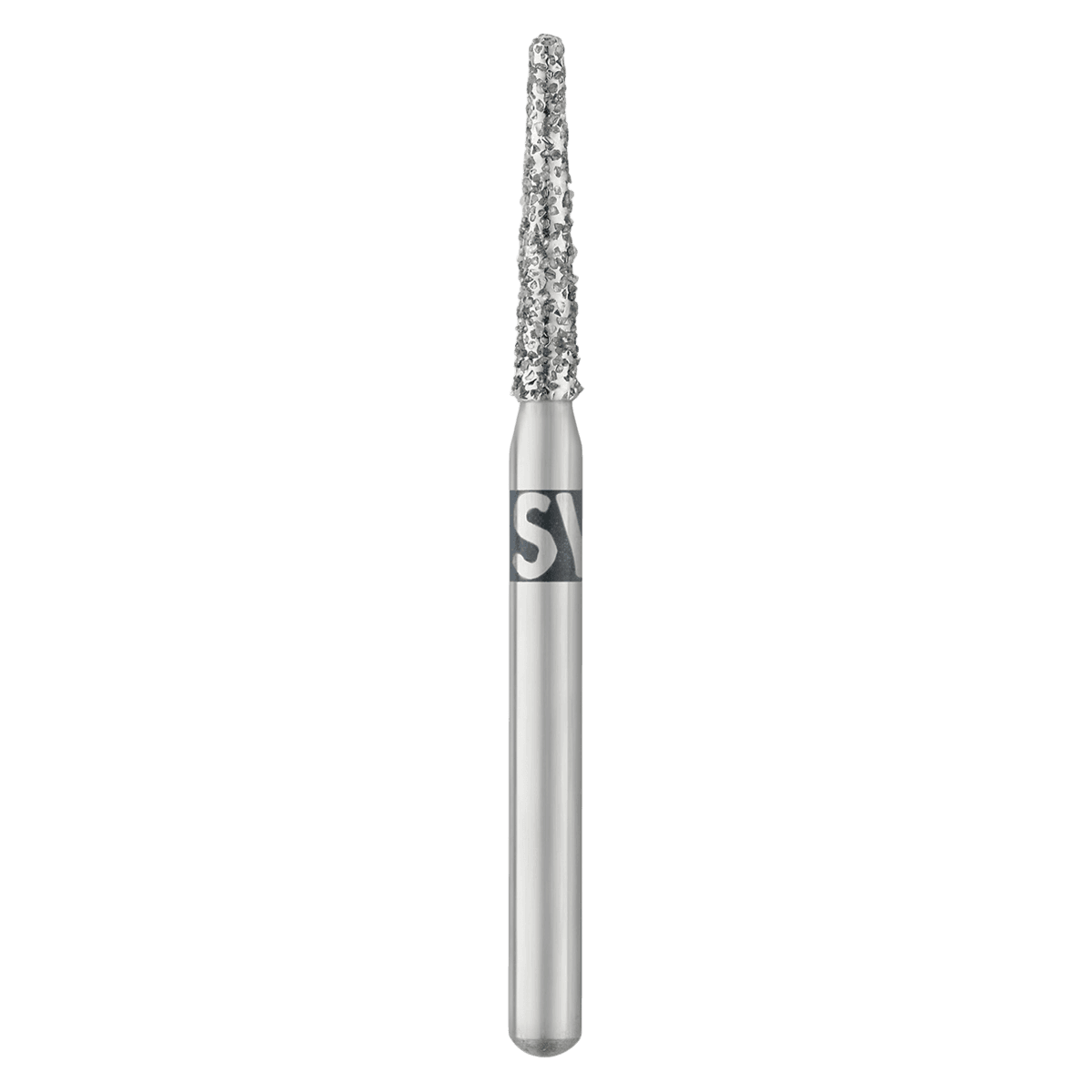 Piranha Diamond Single-Use Burs, FG, Round End Taper, #856-016SC, 1.6 mm, Super Coarse, Black, 25/Pk