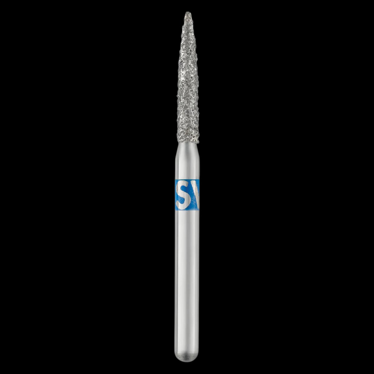 SS White Piranha® Single Patient Use Diamond Bur, Flame Shape, FG, Medium Grit, #862-014M, 1.4 mm Diameter, 25/Pkg