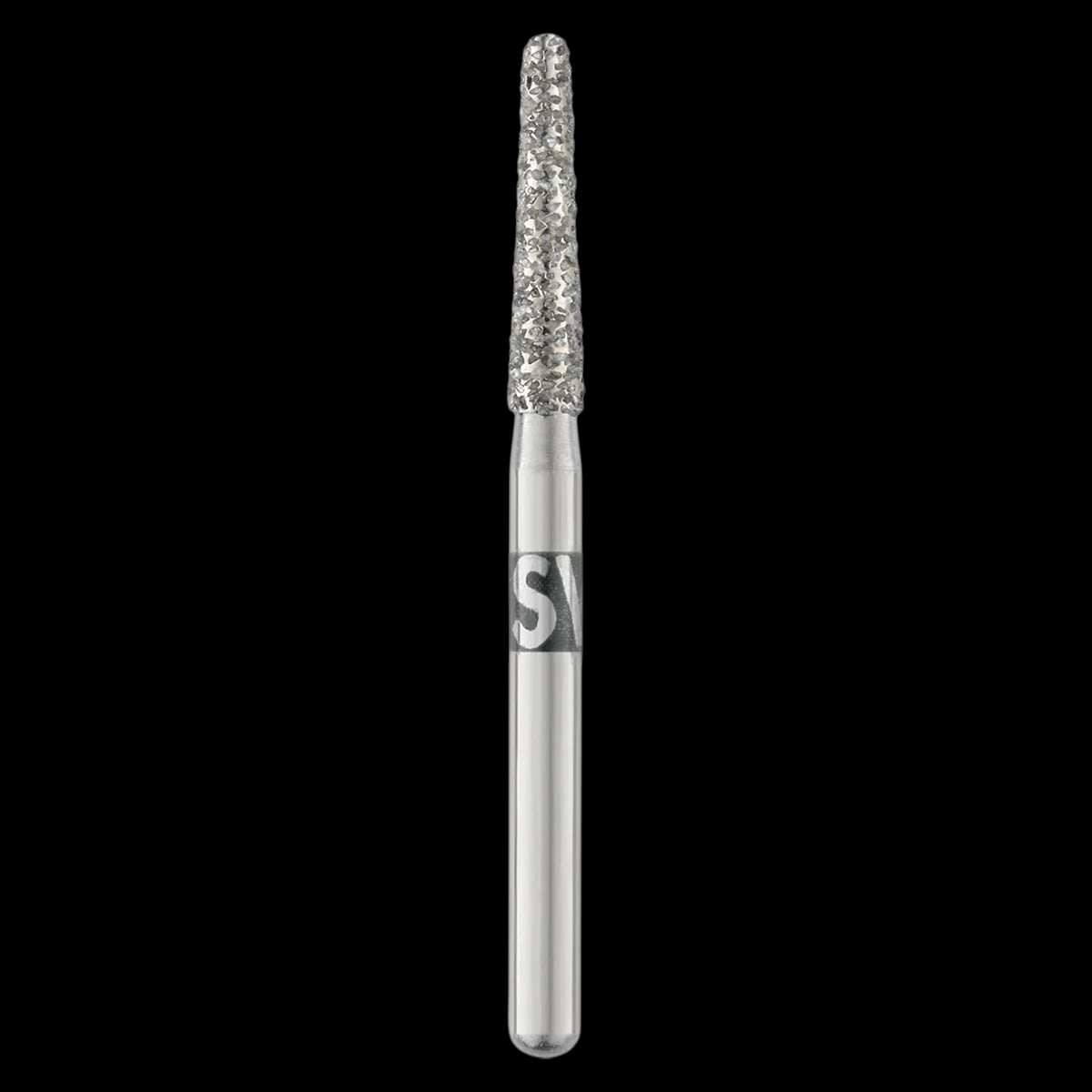 Piranha Diamond Single-Use Burs, FG, Round End Taper, #856-018, 1.8 mm, Super Coarse, Black, 25/Pk, 856-018SC