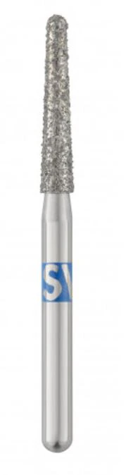 Piranha® Single Patient Use Diamond Bur, Round End Taper Long, Friction Grip, Medium Grit, #856L-018M, 1.8 mm Diameter, 25/Pkg