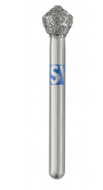 SS White Piranha Single-Use Diamond Bur, Acorn Shape, Medium Grit, FG, Sterile, 25/Bx, 905-031M