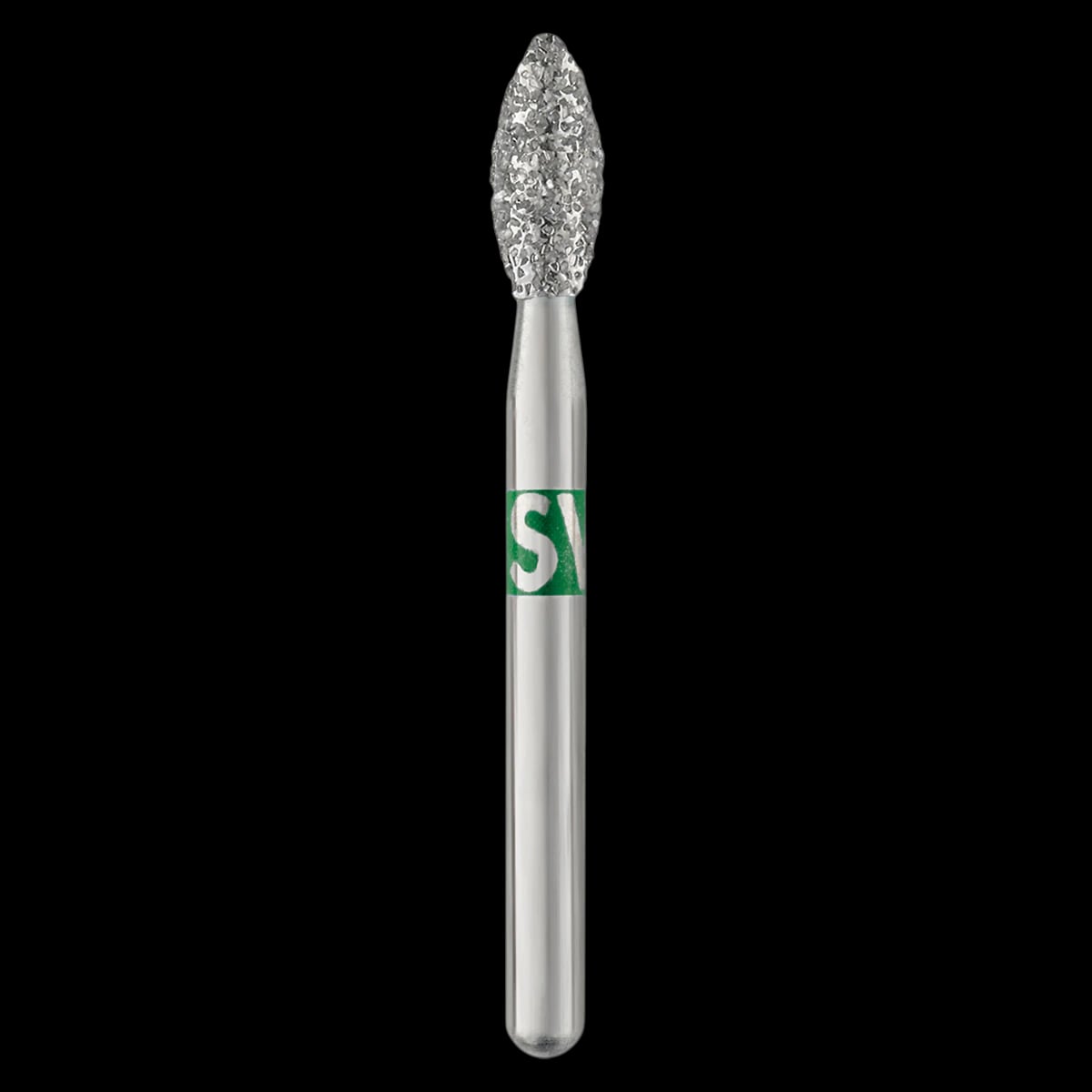 Piranha Diamond FG 368-023C Friction Grip Coarse Pointed Football Bur, 5.0 mm, 25/Pk