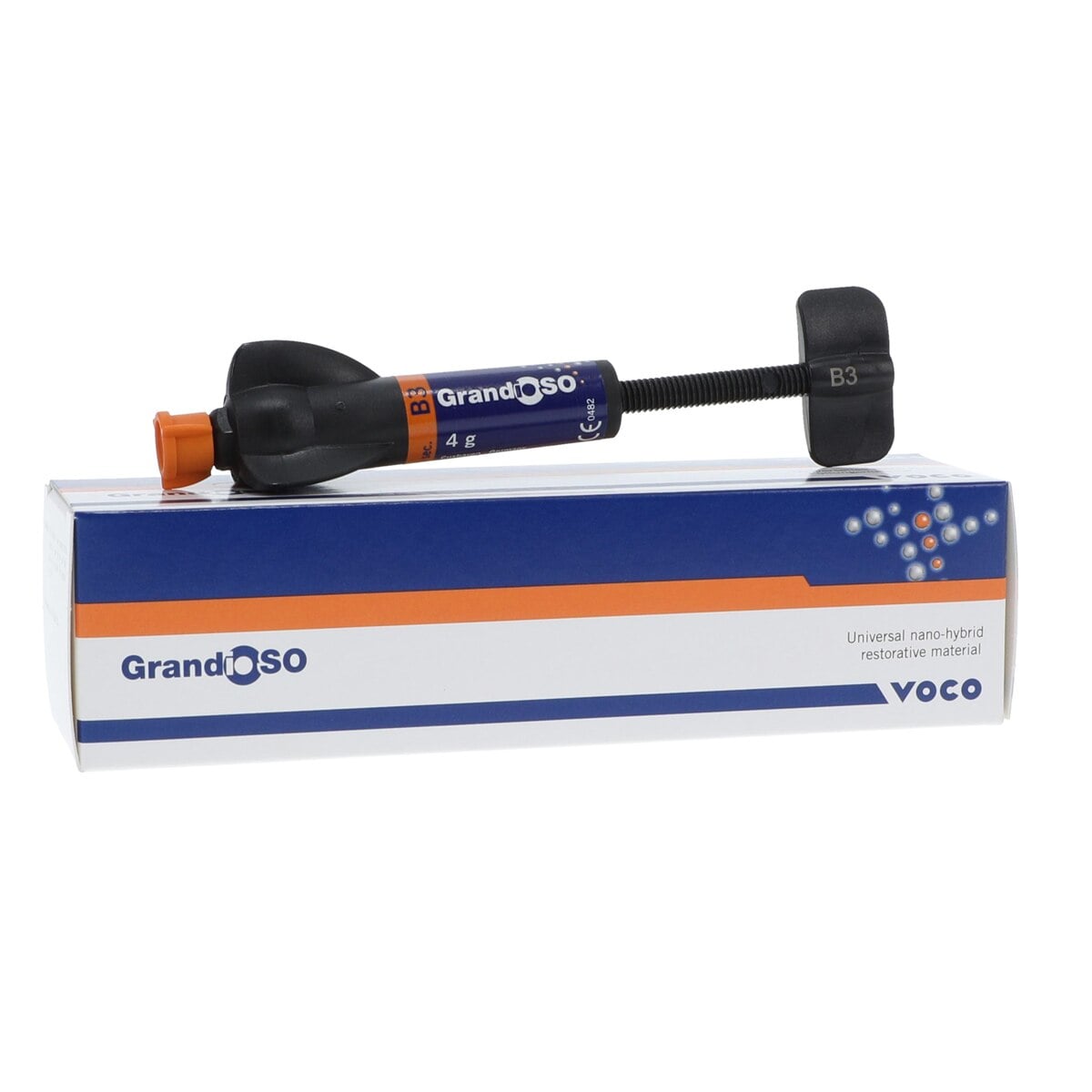 Voco GrandioSO Universal Nanohybrid Restorative Composite, 4g Syringe, Shade B3, 1/Pkg
