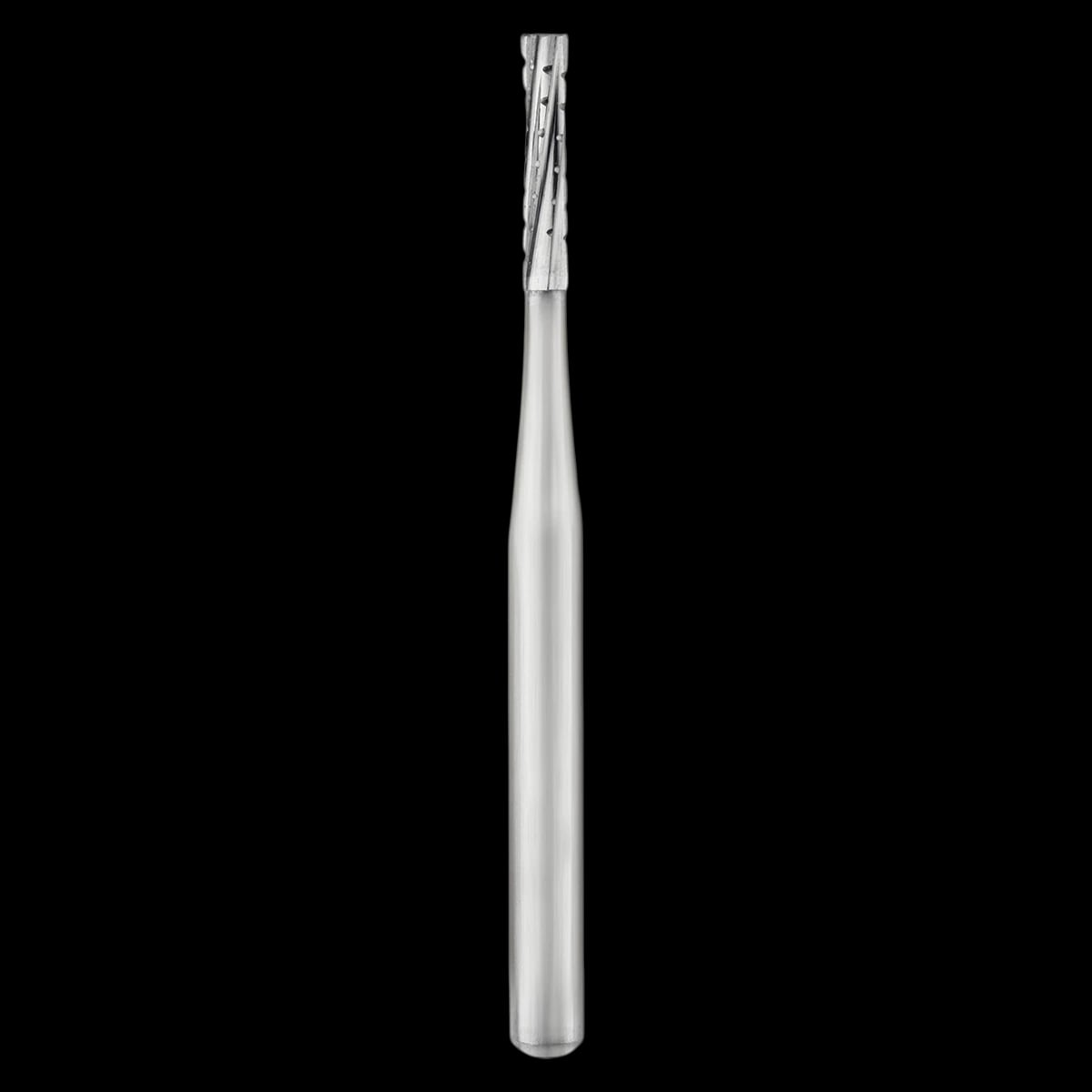 SS White FG #557L Carbide Bur, Long Straight Flat End Cross Cut Fissure, 1.0 mm Diameter, 5.0 mm Length, 10/Pk, 15032