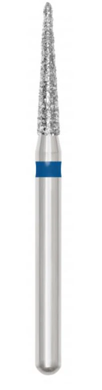 SS White Revelation® Diamond Bur, Cone Round End, FG, Medium Grit, #858-014, 1.4 mm Diameter, 5/Pkg