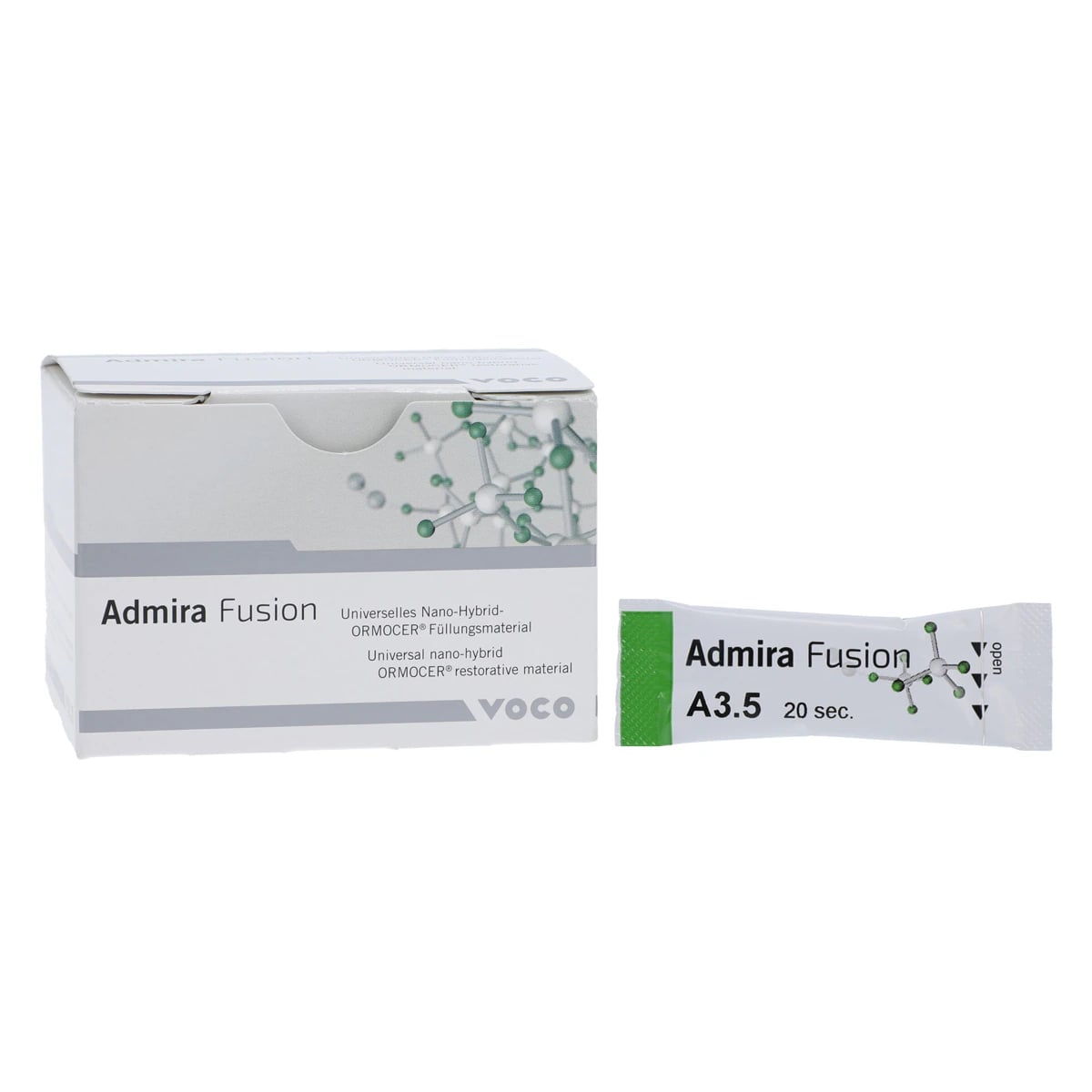 Admira Fusion Universal Nano-ORMOCER Composite, Light-Cure, Capsule Refill, 0.2 g, Shade A3.5, 15/Pk, 2786