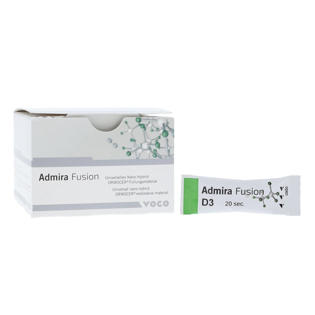 Admira Fusion Universal Nano-ORMOCER Restorative Composite, Light-Cure, Capsule Refill, 0.2 g, Shade D3, 15/Pk, 2796