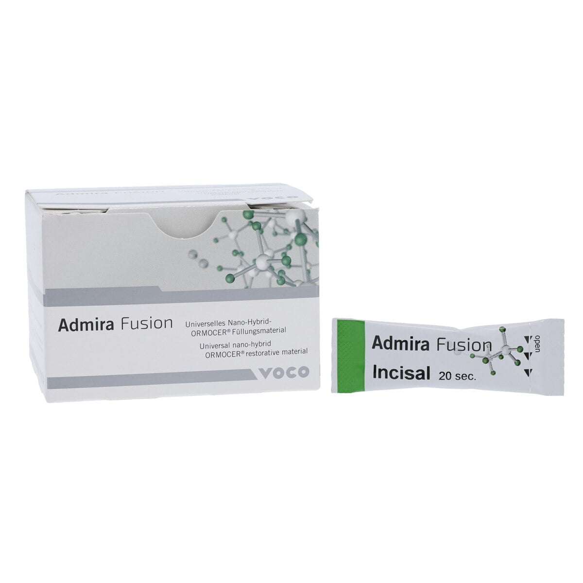 Admira Fusion Universal Nano-ORMOCER Restorative Capsules, Shade Incisal, 0.2 g, Pack of 15