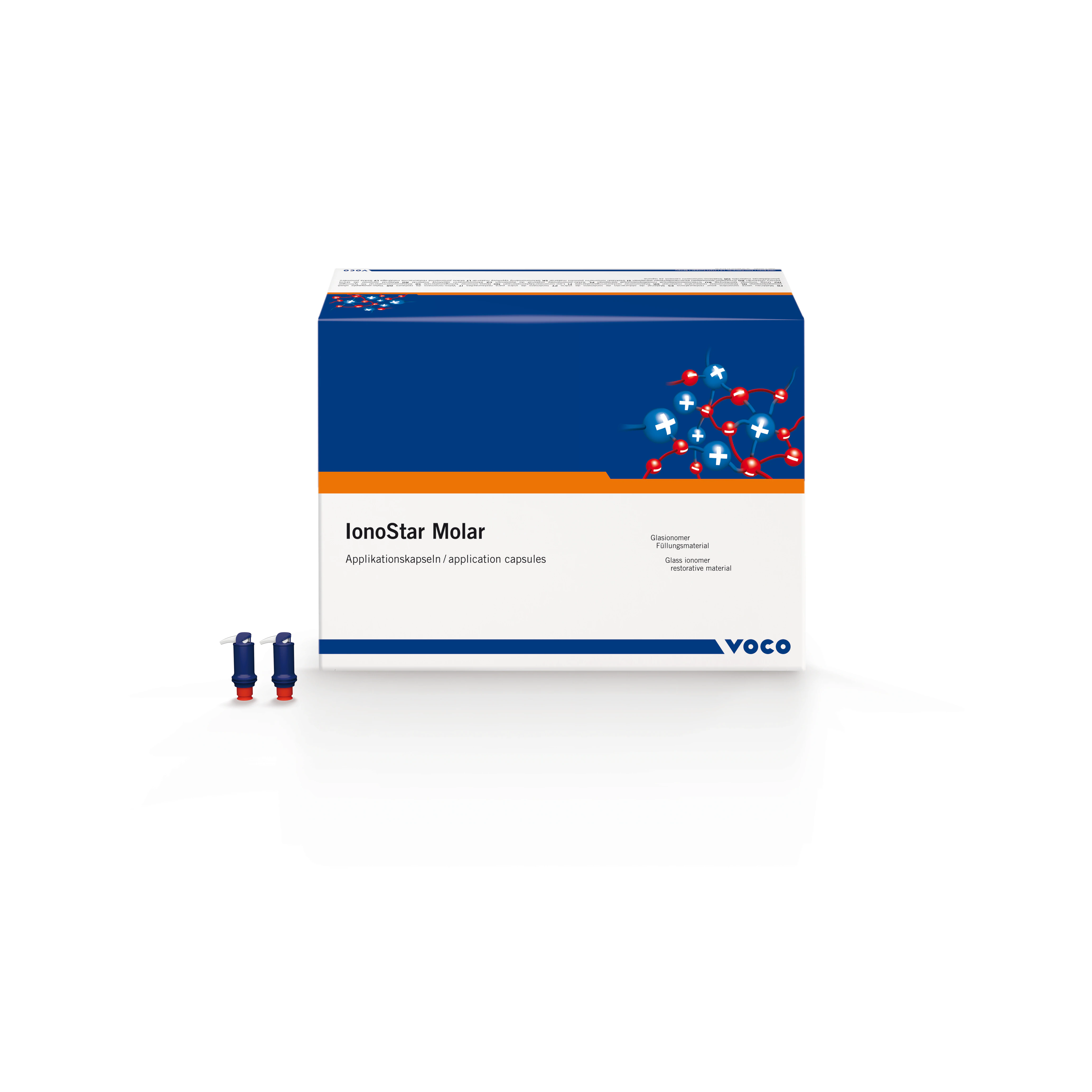 VOCO IonoStar Molar Glass Ionomer Restorative Application Capsule Kit, Assorted Shades A1/A2/A3, 50 Capsules, 2520