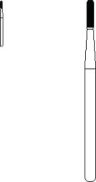 SS White FG Surgical Length Carbide Bur, Straight Fissure Cross Cut, Round End, #1557, 1.0 mm Head Diameter, 5/Pkg, 14059-5