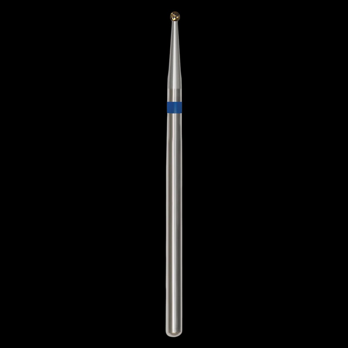 Great White Lab Series Carbide Bur, M Series, ISO 001, Round Spiral Fluted, 016 Head Diameter, HP Shank, Blue Band, GW71-016