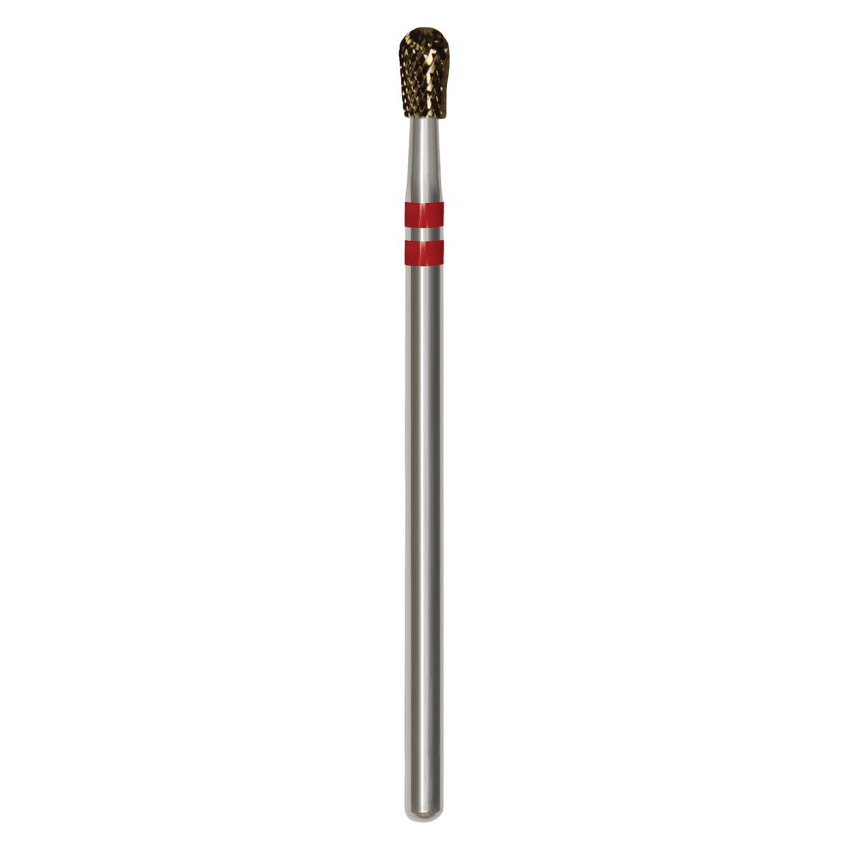 Great White Lab Series Carbide Bur, EF Series, ISO 237, Cross Cut, Head Diameter 029, HP Shank, Red/Red Band, GW77-029
