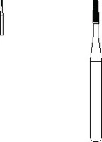 SS White #700 RA Carbide Bur, Tapered Fissure, Flat End Crosscut, 1.0 mm Head Diameter, 3.8 mm Head Length, 10/Pkg