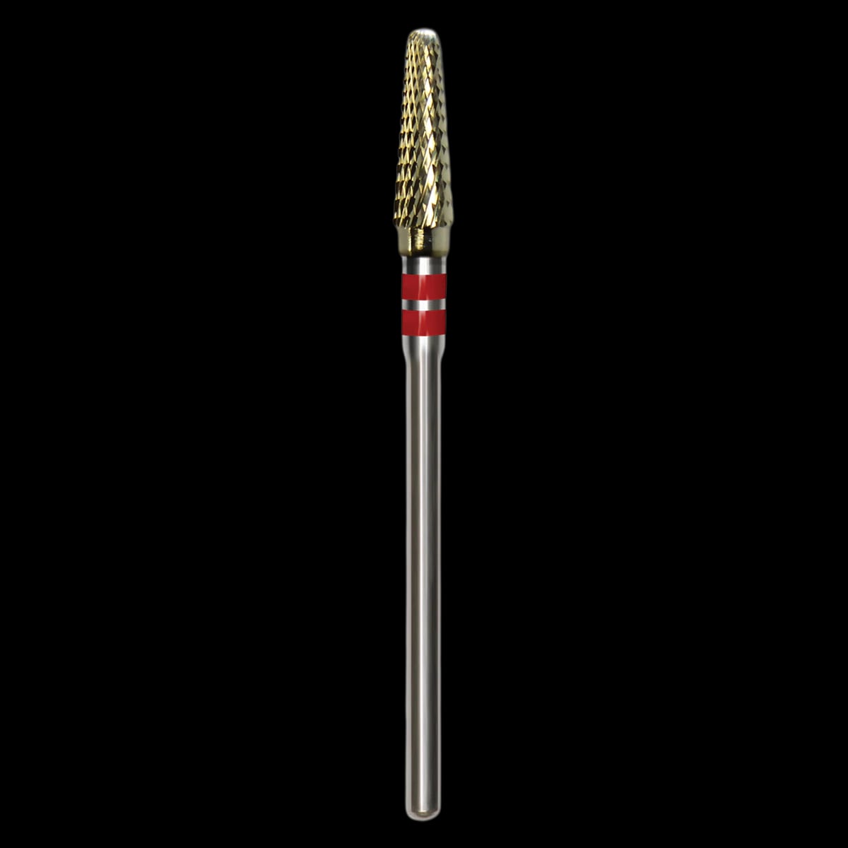 Great White® Lab Series Carbide Burs, EF Series, ISO 200, Cross Cut, HP Shank, 040 Head Diameter, Red/Red, GW79-040EF-4