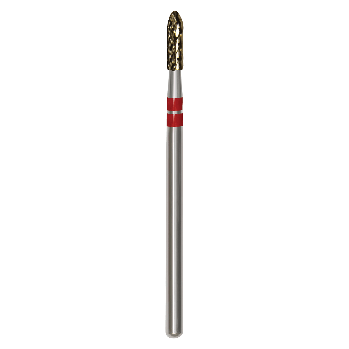 Great White Lab Series Carbide Bur, EF Series, ISO 289, Cross Cut, Head Diameter 023, HP Shank, Red/Red Band, GW139-023
