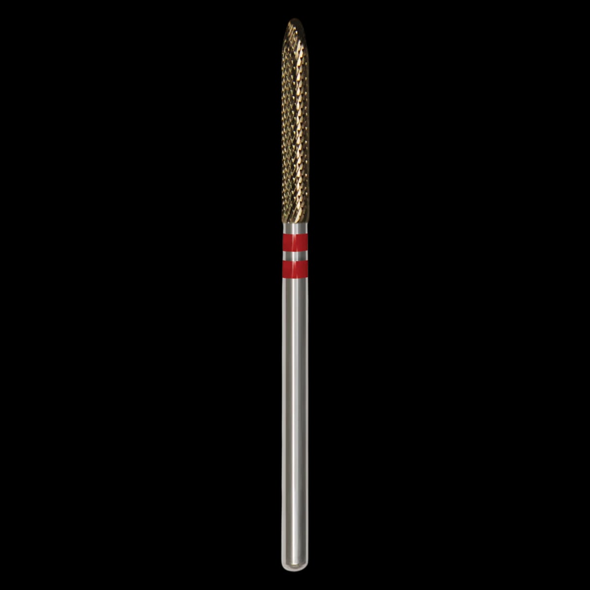 Great White® Lab Series Carbide Bur, EF Series, ISO 292, Cross Cut, 023 Head Diameter, HP Shank, Red/Red Band, GW295-023