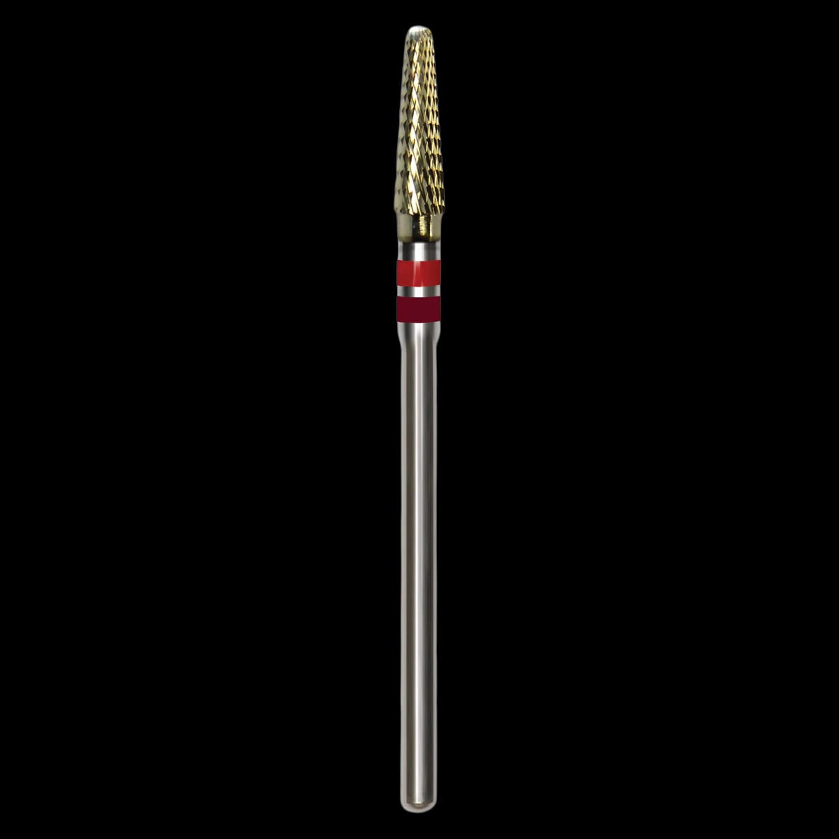 Great White Lab Series Carbide Bur, EFL Series, ISO 200, Cross Cut, #040, HP Shank, Red/Burgundy, GW79-040