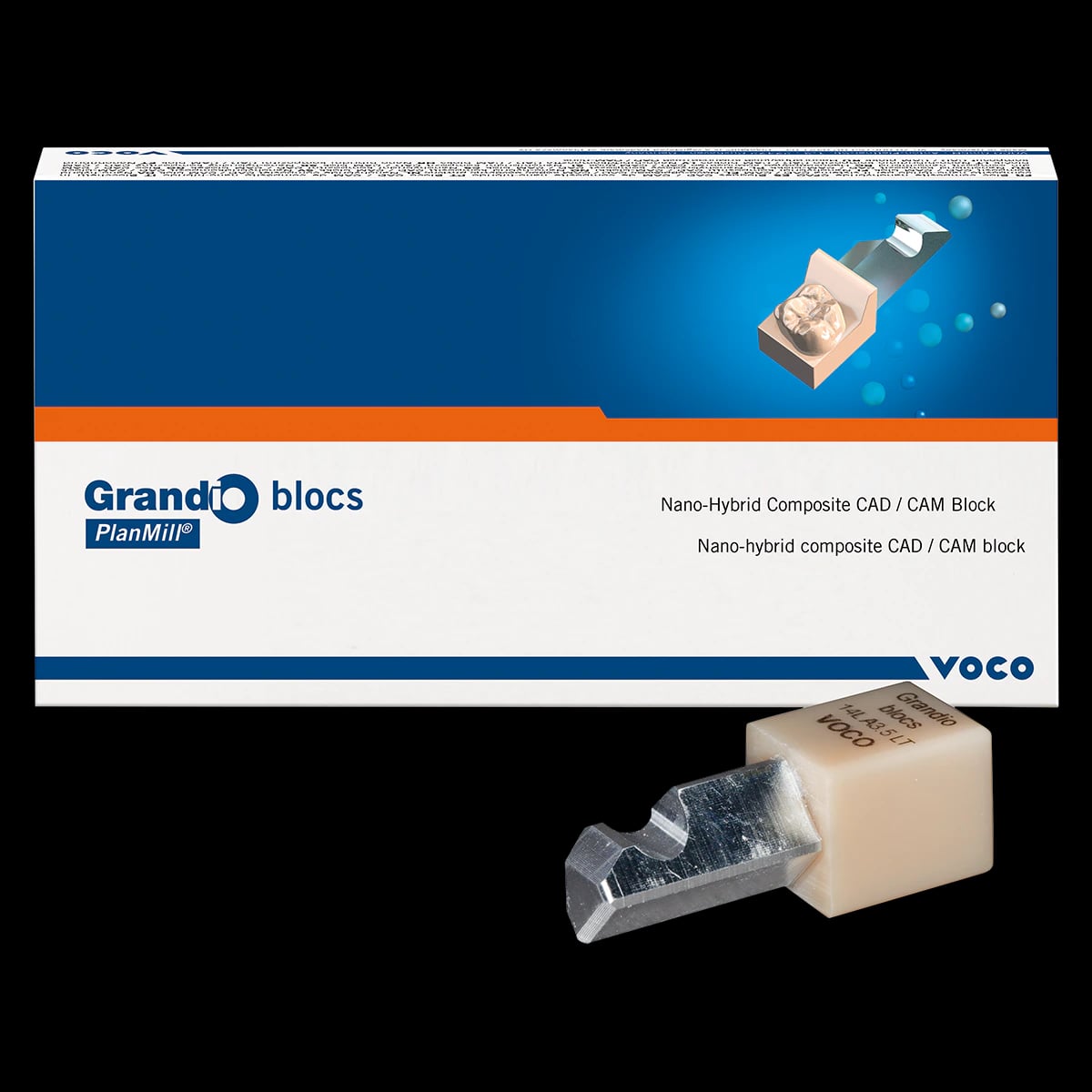 Grandio Blocs PlanMill Nano-Ceramic Hybrid CAD/CAM Block, HT (High Translucency), Size 14L, Shade A1, Pack of 5